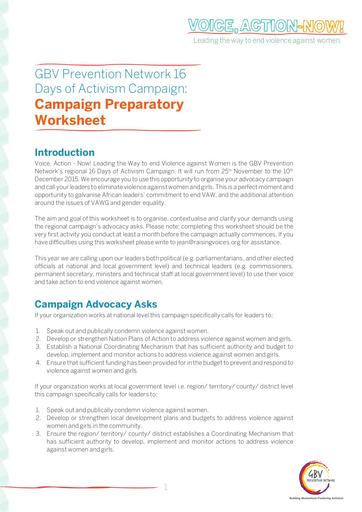 Worksheet
