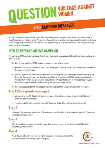 16dayssmscampaign 2012