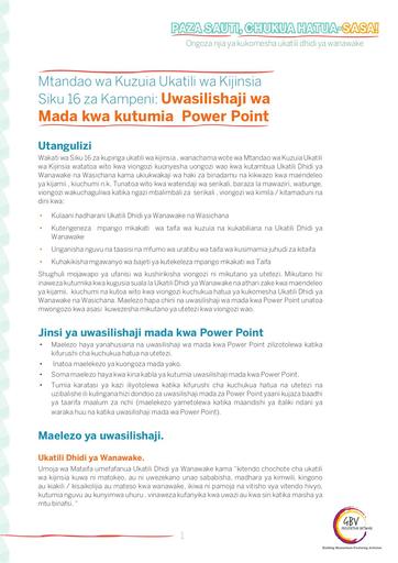 PowerPoint Presentation Guide Notes