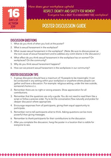 Poster Discussion Questions