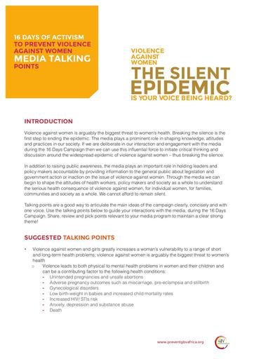 Media Talking Points