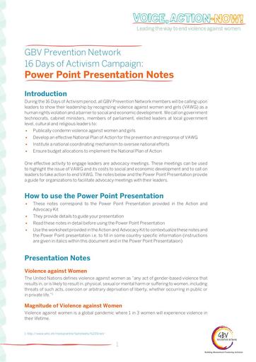 PowerPoint Presentation Guide Notes