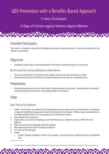 Gbv with benefits 16days2009