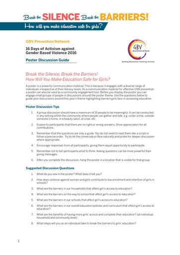 Poster Discussion Guide
